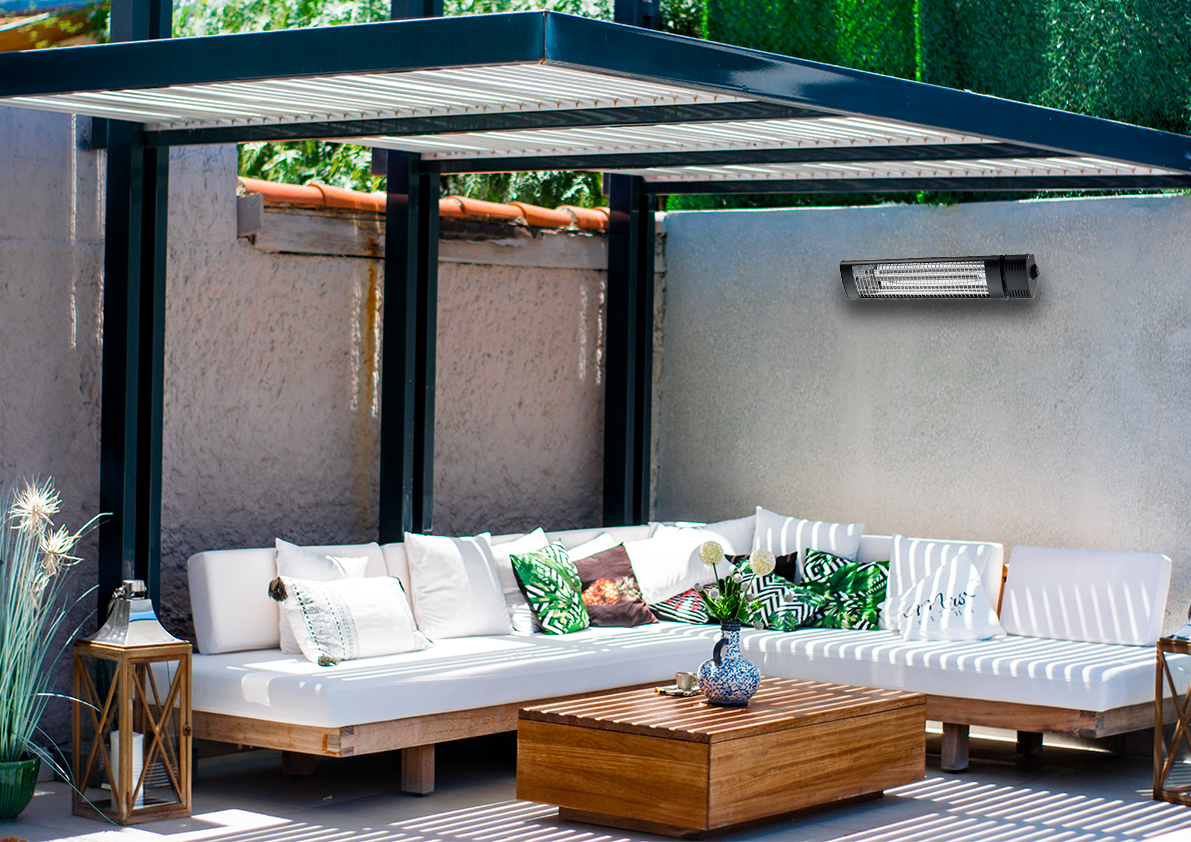 CALDO-IRB-NERO-2000-5 - Riscaldatori per Esterno ad Infrarossi