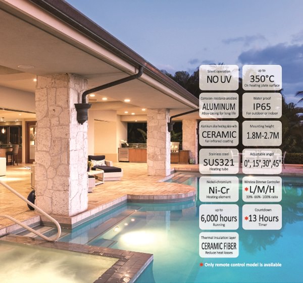 CALORE-NERO-2400-WIFI-4 - Riscaldatori per Esterno ad Infrarossi