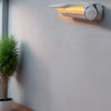 Mpc Estepona 2000w Riscaldatore Riflettente Parete Con Telecomando 2000w Grigio Con Telecomando Ottimo Anche Come Diffusore Di Calore a Parete Protetto Contro i Getti Dacqua Ip65 - immagine 2