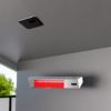 Mpc Malaga 2000w Apptuya Stufa a Infrarossi Wifi Da Esterno Da 2000w Regolabile Grigio Riscaldante a Onda Corta a Ira e Telecomando Design Elegante Griglia a Protezione e Display a Led - immagine 3