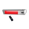 Mpc Malaga 2000w Apptuya Stufa a Infrarossi Wifi Da Esterno Da 2000w Regolabile Grigio Riscaldante a Onda Corta a Ira e Telecomando Design Elegante Griglia a Protezione e Display a Led